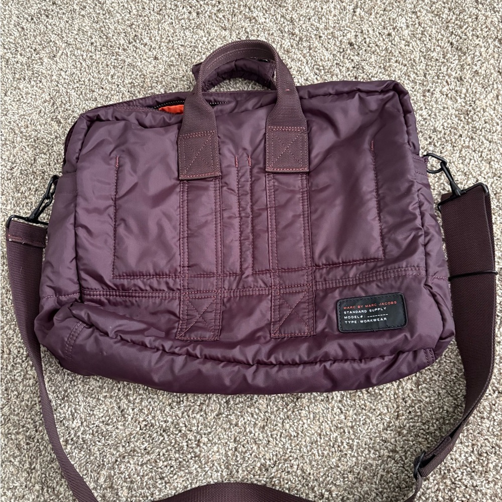 Marc By Marc Jacobs Burgundy Laptop Bag